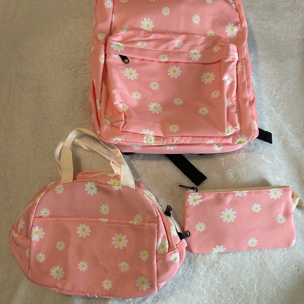 Pink Daisy Backpack Set - Picture 4 of 4
